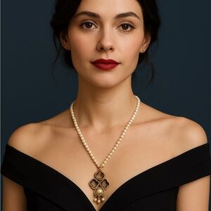 Timeless Gold and Cream Beaded Necklace